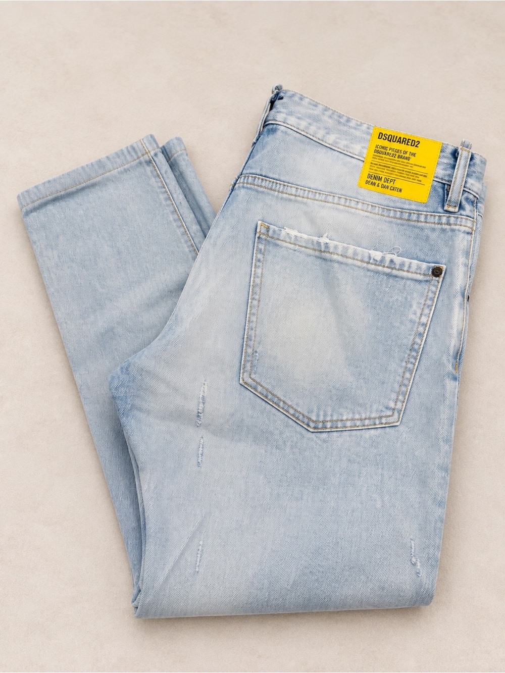 DSQUARED2 Cool Guy Light Wash Distressed Jeans Men’s Size 52